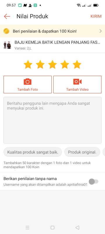 Kemeja Batik Pria Cowo Cowok Laki Laki Lengan Panjang Modern Pekalongan