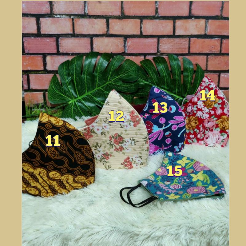 masker motif batik 3ply