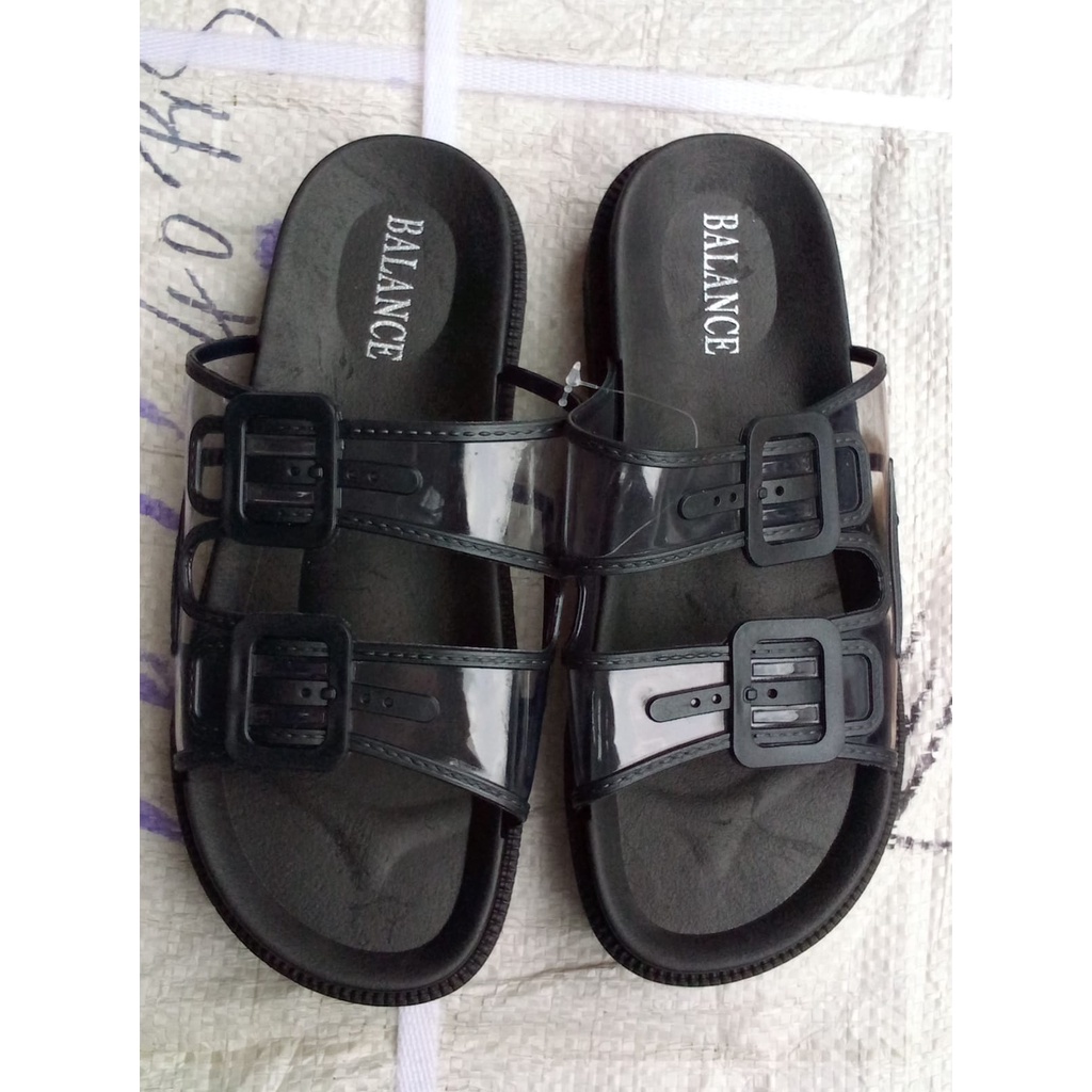 sandal selop jelly balace 1604-48 SIZE 37-40 Sandal wanita ban dua transparan terbaru