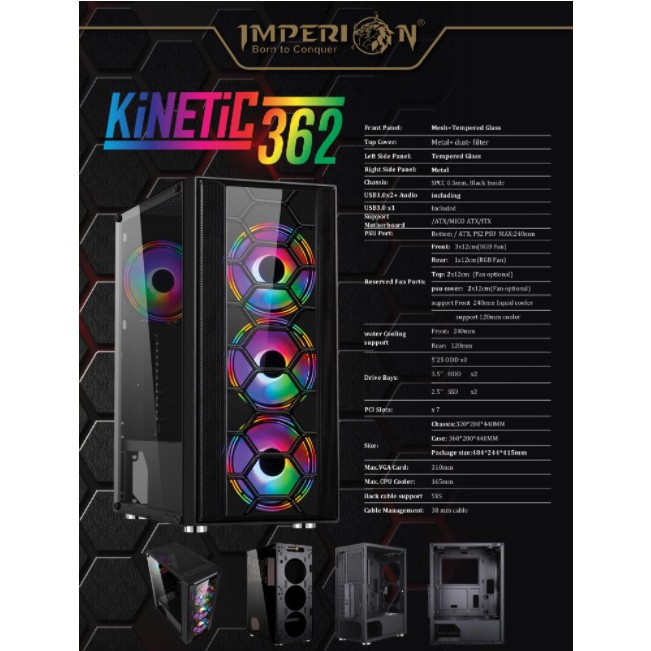 CASING GAMING IMPERION KINETIC 361