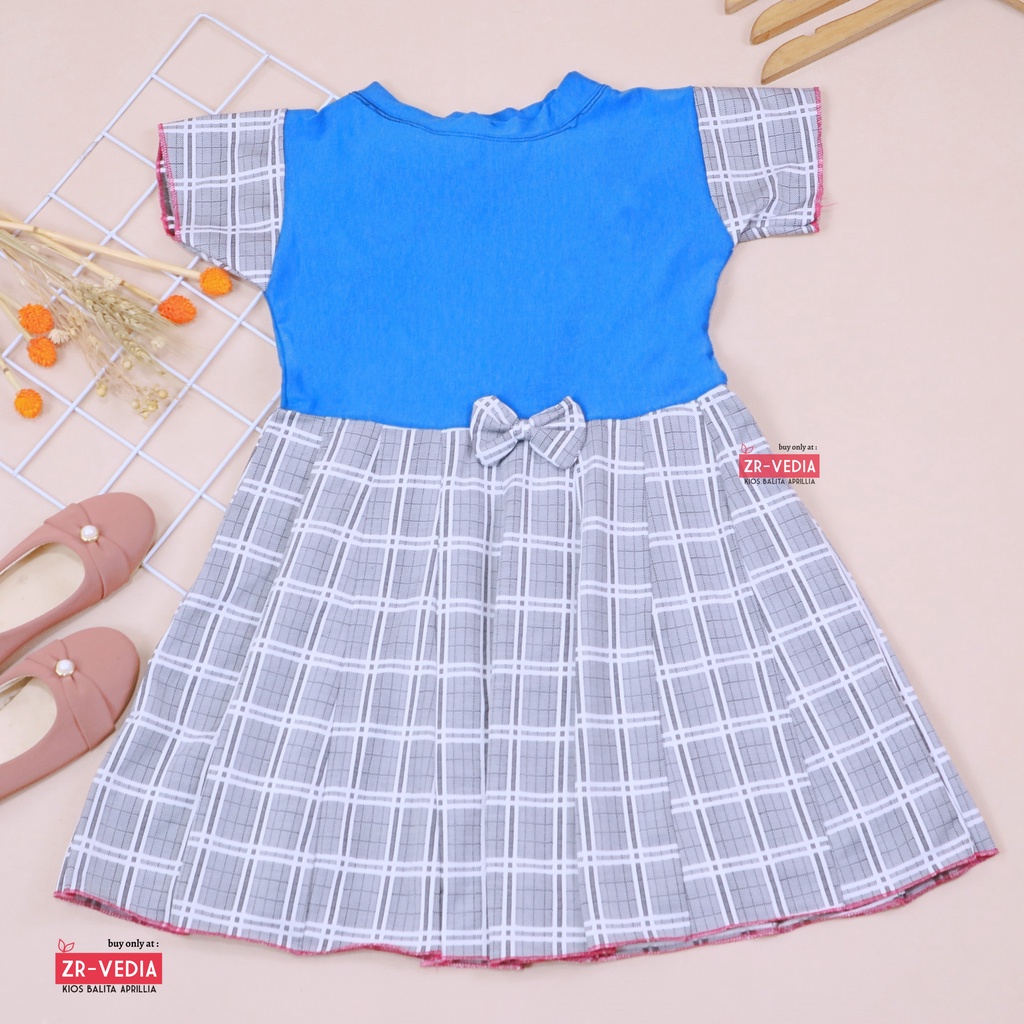 Dress Rossa LENGAN uk 5-6 Tahun / Dres Balita Anak Perempuan Cewek Baju Murah Casual Lucu Import