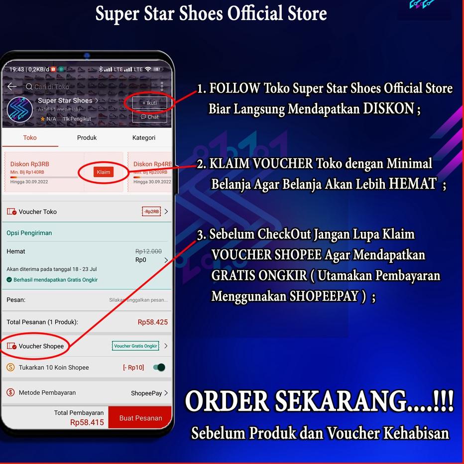 (SIAP KIRIM) Sepatu Pria / Sepatu Sneakers Pria / Sneakers SENJI DAUN Import Hitam Putih Keren / Spa