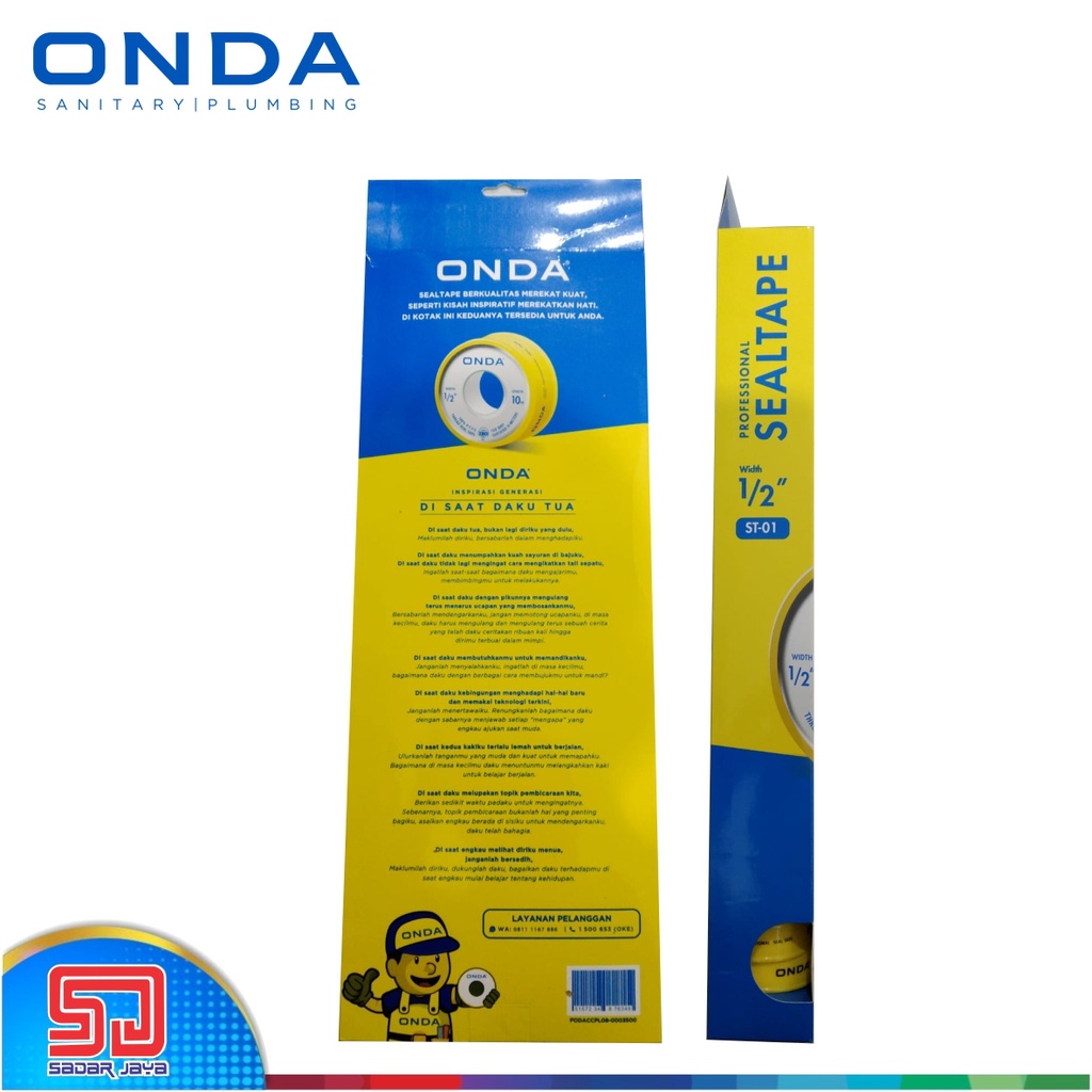 ONDA Seal Tape ST01 12mm 1/2&quot; Solatip Kran sealtape