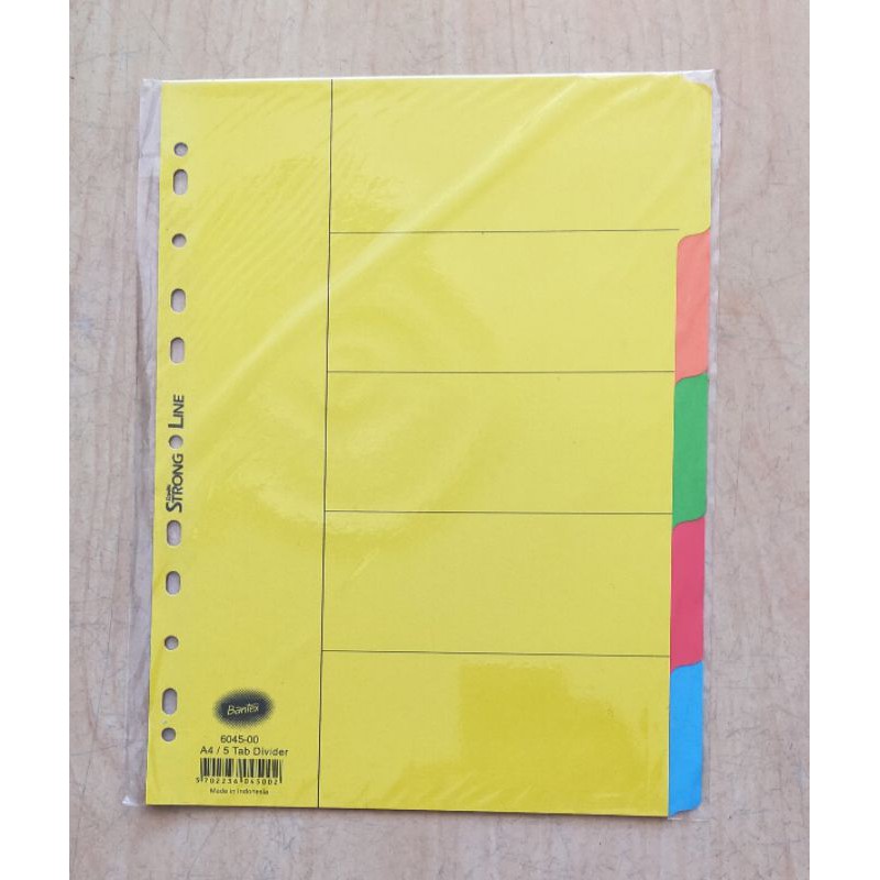 

Divider Karton Bantex A4 - 5 warna 6045