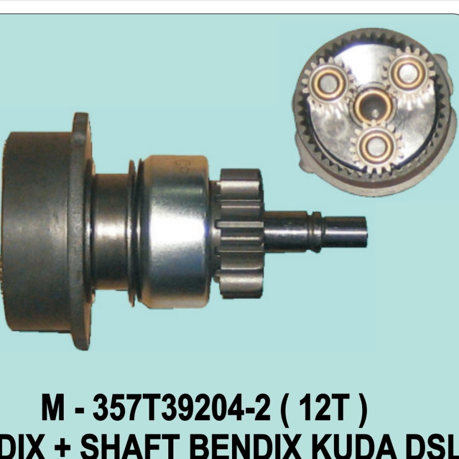 Bendix Starter Kuda Diesel Komplit Gigi 12