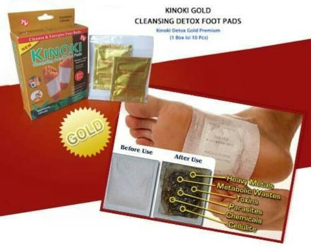 KINOKI GOLD ISI 10 GINGER &amp; SALT DETOX FOOD PADS ORIGINAL - KOYO KAKI KINOKI