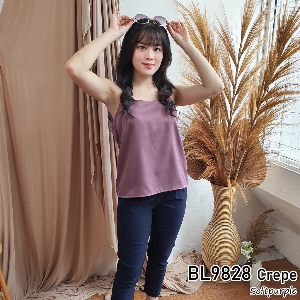 Tanktop wanita polos tali kecil murah inner kaos dalam BL9828-6