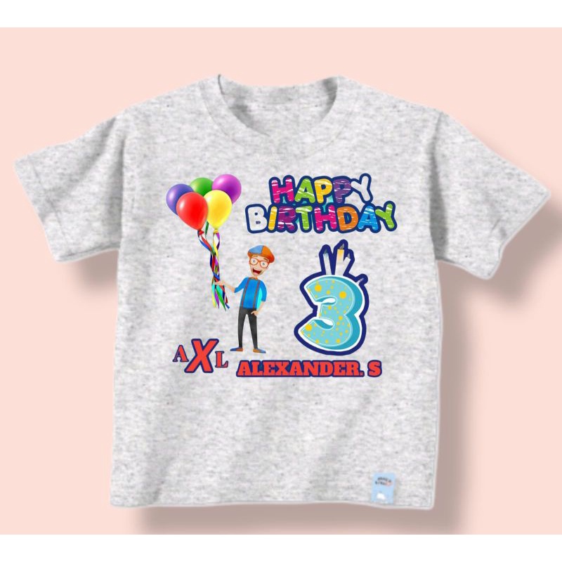 KAOS ANAK CUSTOM ULANGTAHUN (DESAIN SUKA-SUKA)