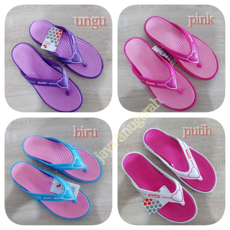 Sandal Japit Wanita Bahan Karet Ringan KOMIN K015N