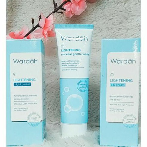 WARDAH PAKET LIGHTENING SERIES (3 item ) ~ Original 100 %