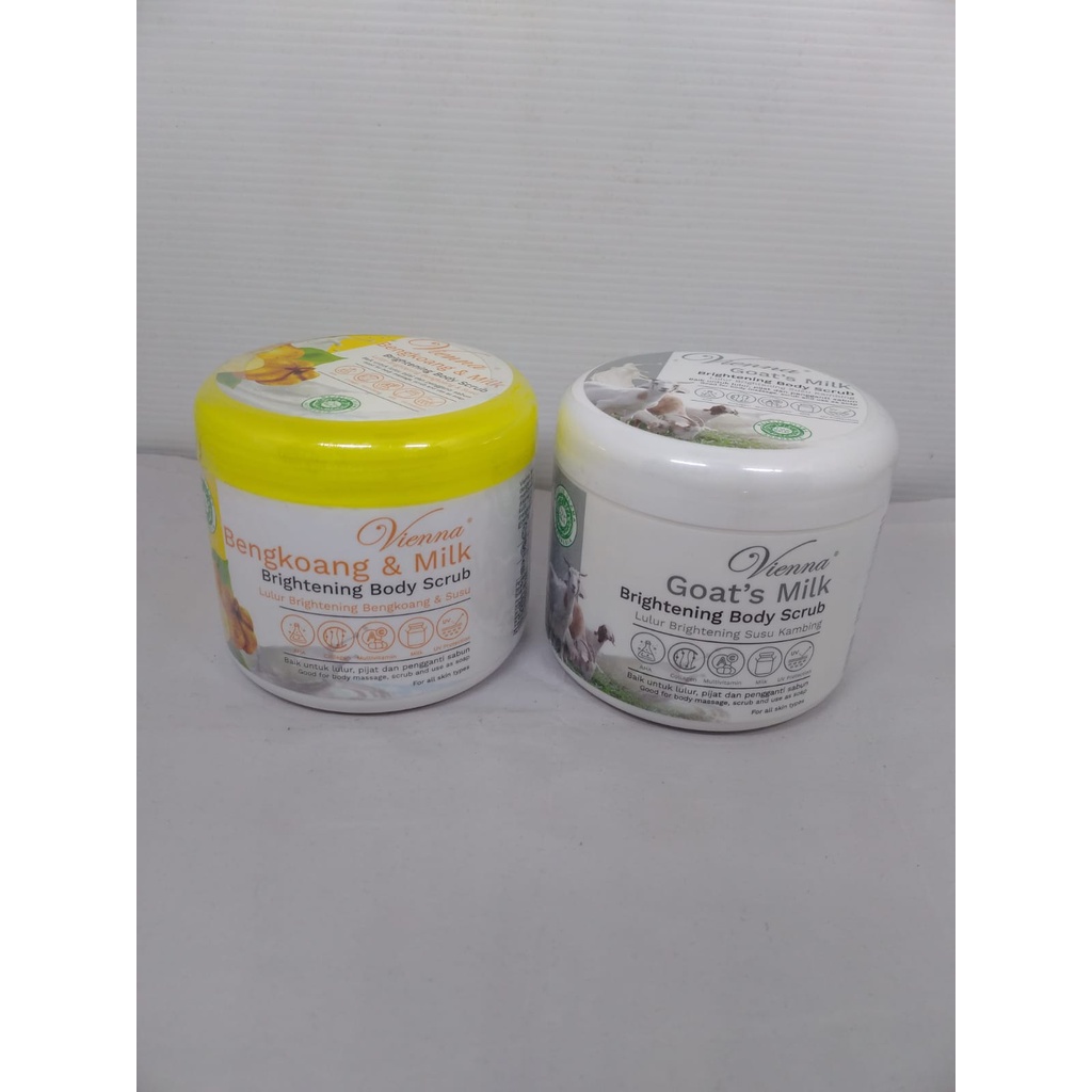 Vienna Brightening Body Scrub Original Mencerahkan Kulit 250gr BPOM