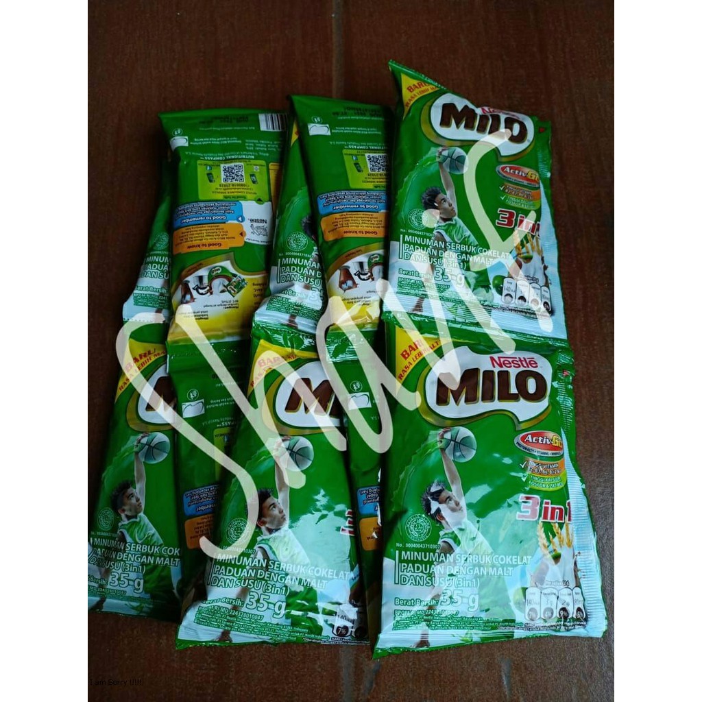 

Kardusan & Eceran Susu Milo 3 in 1 Kemasan Sachet (35 gr x 10 sct)