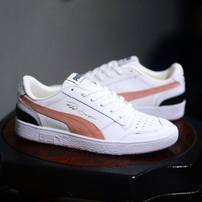 Sepatu Ralph Sampson White Peach Original OEM Sneakers Wanita