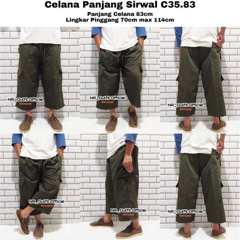 Celana Sirwal Jumbo Chinos Dewasa Pangsi Sontog Pinggang Karet Borju Big Size NR_Outfit Official COD