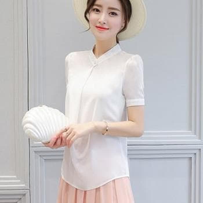 BIG SALE [Blouse Grace White FS] blouse wanita twistcone putih