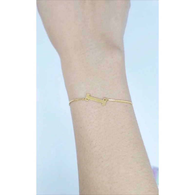 GELANG EMAS ASLI MILEA HURUF I