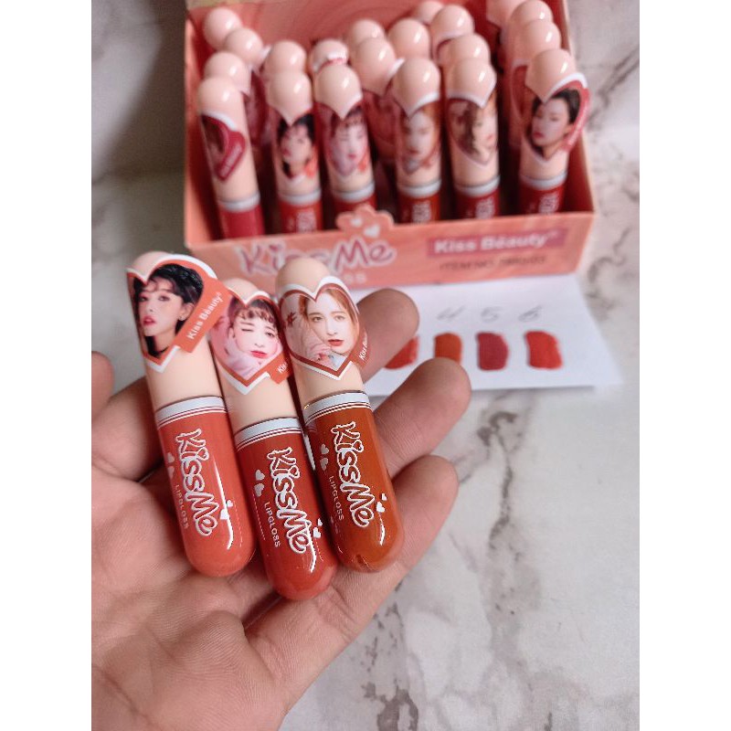 PROMO LIP GLOSS MATTE KISS BEAUTY KISS ME |MILK TEA COLOR 7880-3 | 70075-03