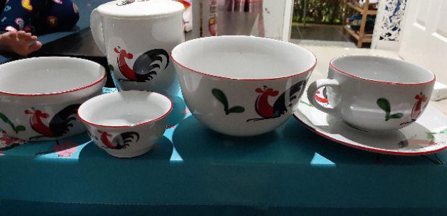 Mangkuk Sup Ayam Jago Seri 2 / Ukuran 13cm / Mangkok Nasi 5 Inch