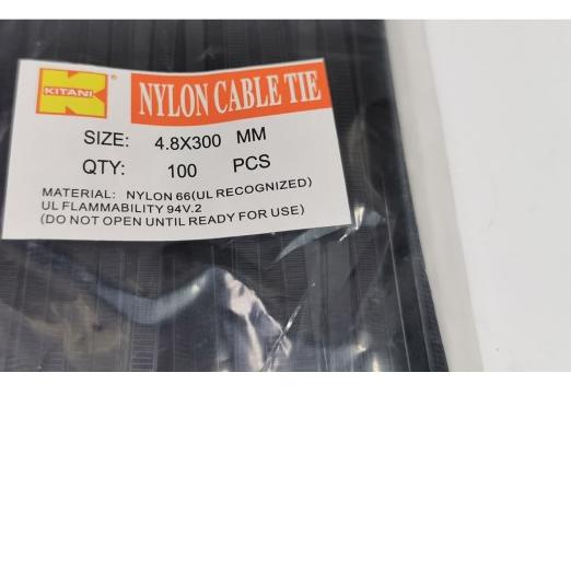 

☜ Kabel Tis 30cm / Cable Tie / Kabel Ties 30 cm 4.8mm Merk KITANI ➥