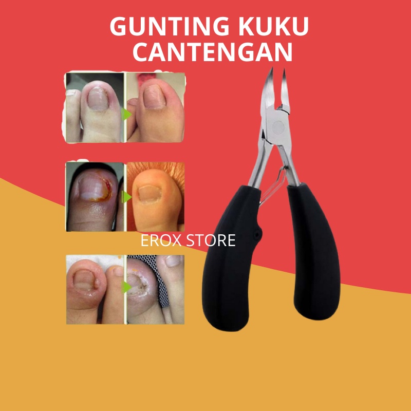 Gunting Kuku Jempol Kaki Miring Anti Cantengan/ Alat Potong Kuku cantengan Stainlees Steel