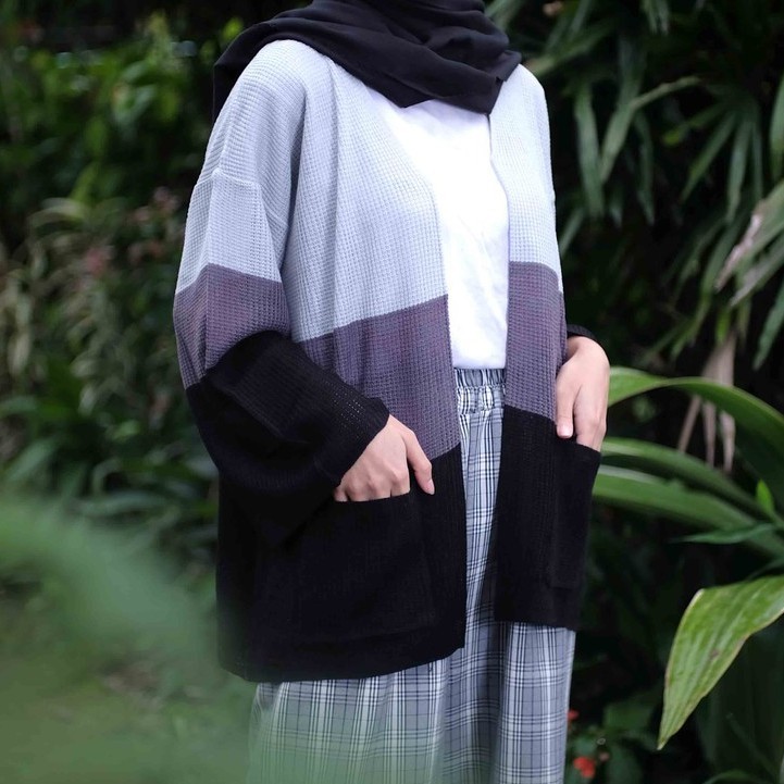 Cameron Cardigan LD 110 - 120 /Kardigan Tiga warna/ Outwear / Kardigan Wanita