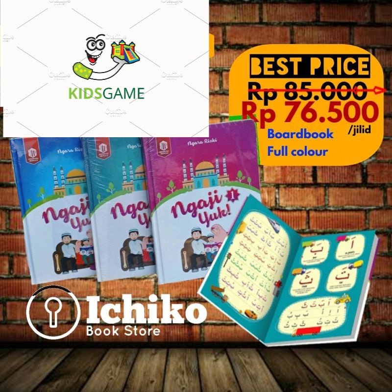 

Boardbook Iqro Balita Ngaji Yuk Jilid 1 2 dan 3 - Board Book Iqra Balita - Kinsky ORIGINAL