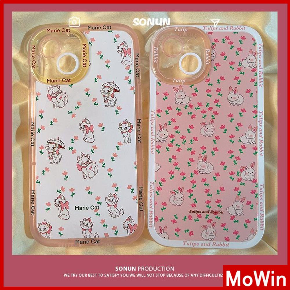 iPhone Case Silicone Soft Case Clear Case Square Edge Shockproof Protection Camera Pink Flowers Cute Compatible For iPhone 11 iPhone 13 Pro Max iPhone 12 Pro Max iPhone 7 Plus xr