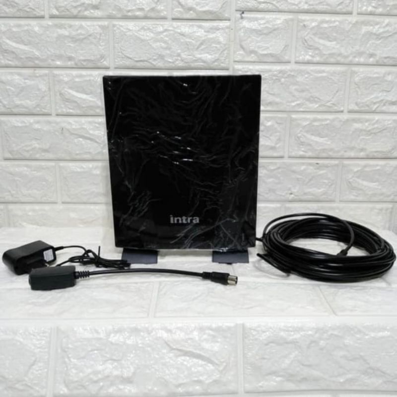 TERMURAH antena tv digital intra int118 free kabel 10M antena digital antena indoor outdoor antena tv indoor antena intra 118