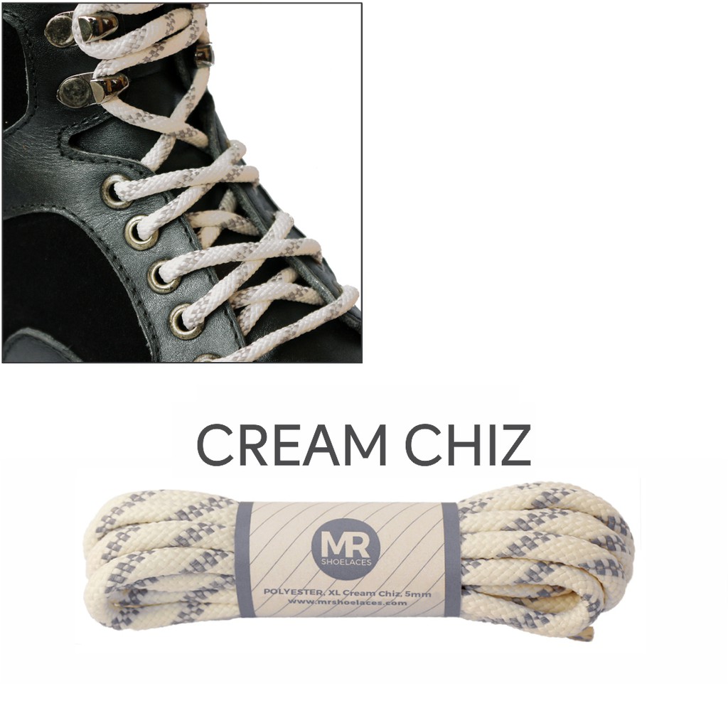 MR Shoelaces HK07 Cream Chiz (Krem) Tali Sepatu Hiking Motif 4-5mm 90cm 100cm 120cm 150cm 180cm