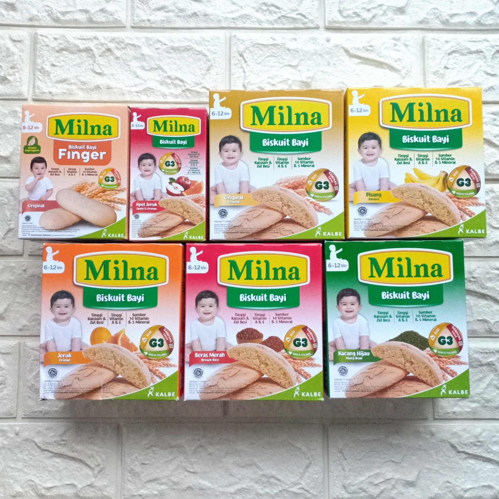 Milna Biskuit Bayi Finger Apel Jeruk Cookies Cookie Sandwich 65gr 130gr 52gr Makanan Snack Cemilan Camilan Mpasi Baby usia 6 8 bulan 1 tahun