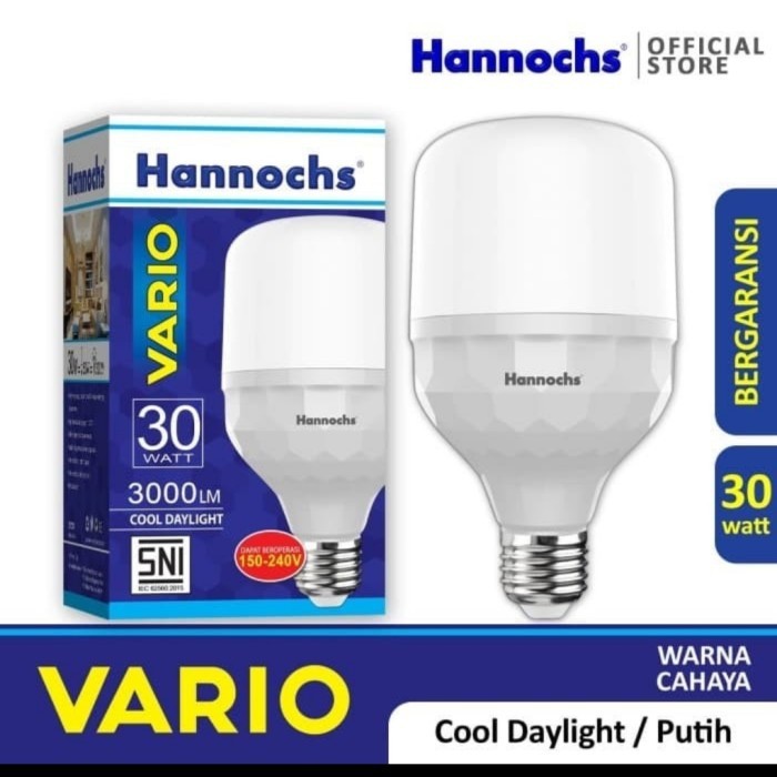 HANNOCHS Lampu LED VARIO 30 WATT - Cahaya Putih - Garansi 1 Tahun