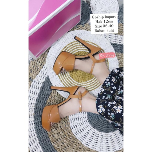 NEW ARRIVAL|SANDAL HIGH HEELS WANITA GOSHIP IMPORT BY UNNIE