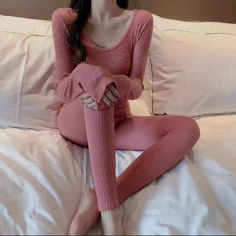 Baju Wanita Pakaian Set (Celana+Baju) bestseller / setelan Rajut / knit set /termurah