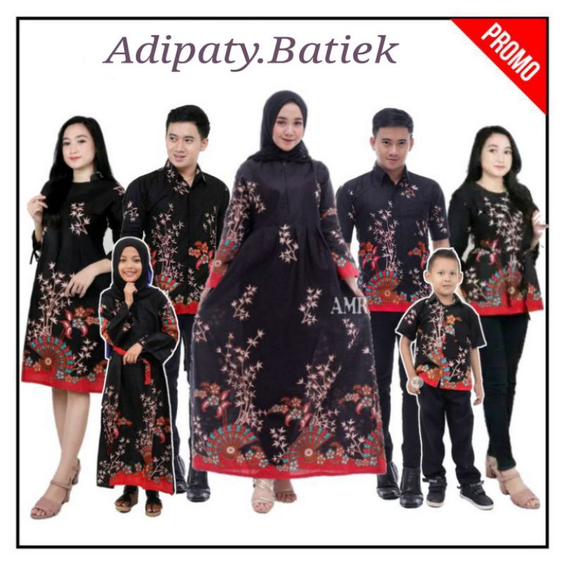 COUPLE BATIK KELUARGA || SETELAN COUPLE BATIK AYAH IBU ANAK CEWEK COWOK || COUPLE BATIK FAMILY GAMIS