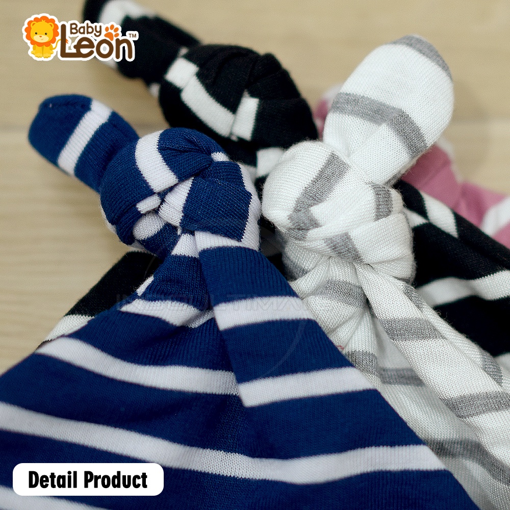 BH-801 Topi Bayi Newborn BABY LEON Topi Anak Bayi Baru Lahir Topi Bayi Laki Laki Perempuan Topi Bayi Kuncir Kupluk Bayi Baru Lahir Topi Bayi Baru Lahir Perlengkapan Bayi Baru Lahir