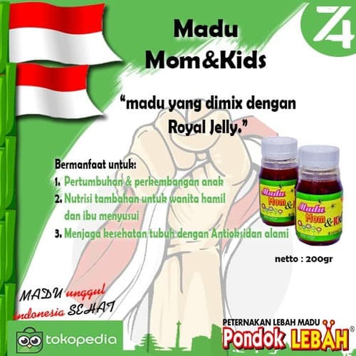 

Madu Mom & Kids 200gr PONDOK LEBAH - MMD2564