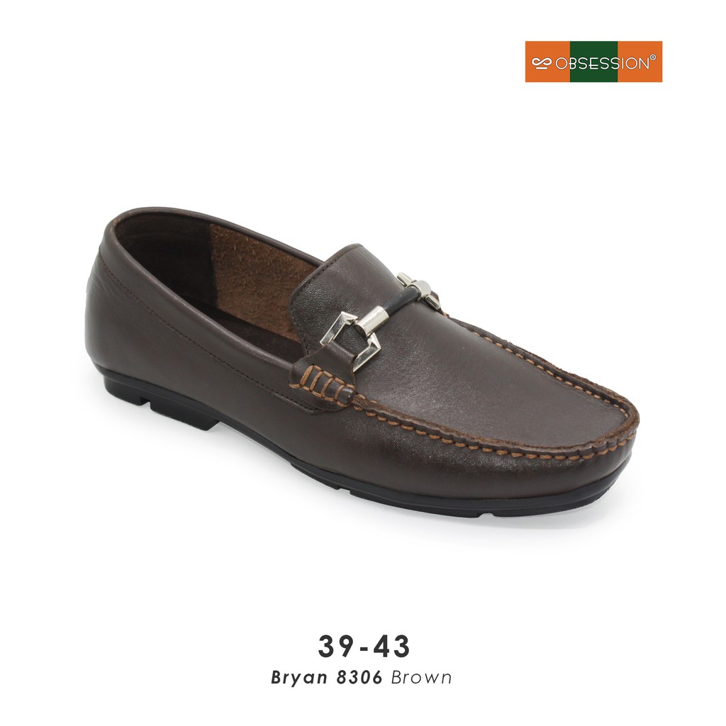 OBSESSION Sepatu Kulit Pria Bryan 8306 Brown