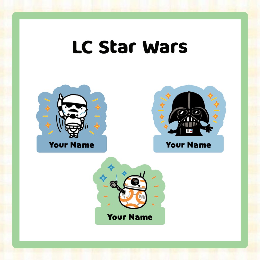 

[Stiker Label Nama] LC Star Wars