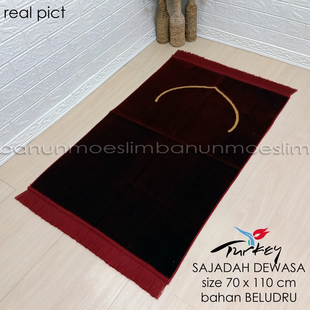 Sajadah Turki Premium Almas Simli Putih Sajadah Polos Sajadah Dewasa Sajadah Bulu Sajadah Tebal Saja