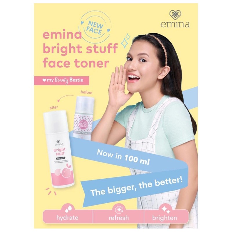 `ღ´ PHINKL `ღ´ ╰☆☆ 𝔢мιℕά ☆☆╮ Emina toner wajah esence pembersih melembabkan face untuk kulit sensitif kering berminyak jerawat