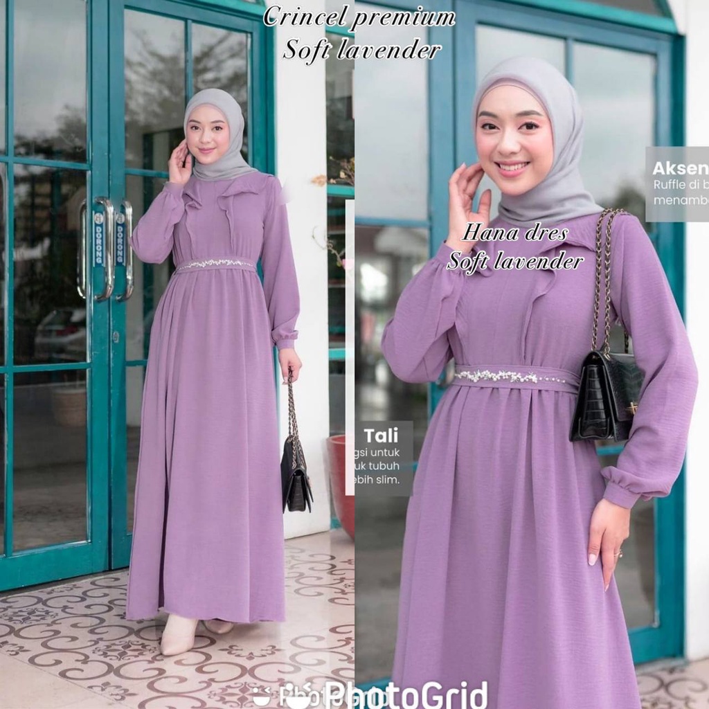 Hanna Dress Terbaru / Gamis Dress Terbaru / DressTerbaru 2022 / Dress Syari Terbaru / Muslim Wanita / Gamis Rayon Premium / Dres Rayon Premium / Gamis Lebaran / Gamis Lebaran 2022 Model Gamis Terbaru