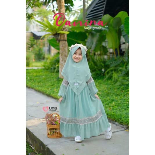 Gamis Anak Set Terbaru Danira Set by: Una Fashion