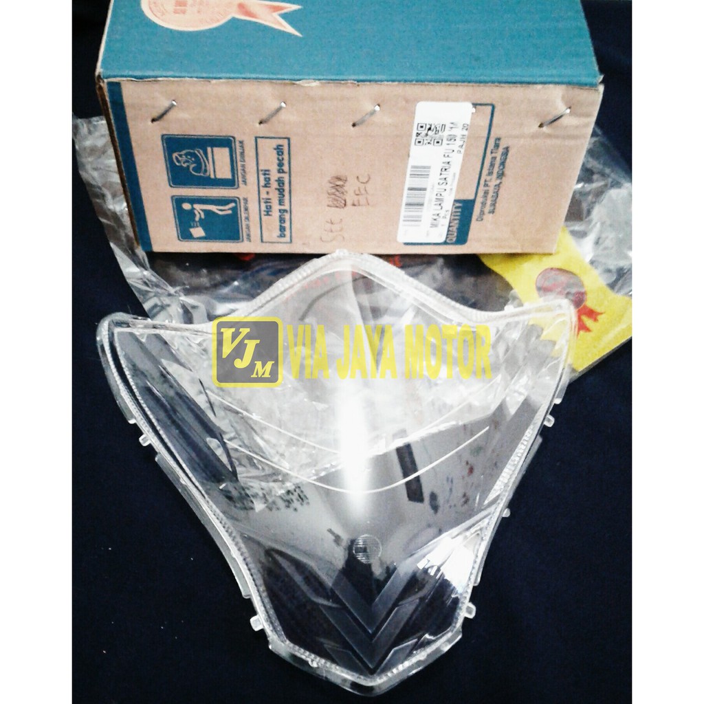 VJM MIKA KACA LAMPU DEPAN SATRIA FU 150 NEW 2013 2014 2015 FACELIFT ORIGINAL WIN KUALITAS ORI