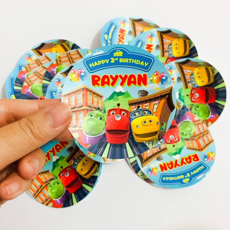 

Chuggington Sticker Pudding Birthday / Souvenir Bento Nasi Kotak / Hampers Ulang Tahun