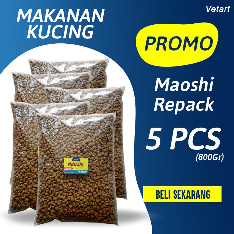 makanan kucing maoshi Best seller 800 gram 5 pcs PROMO