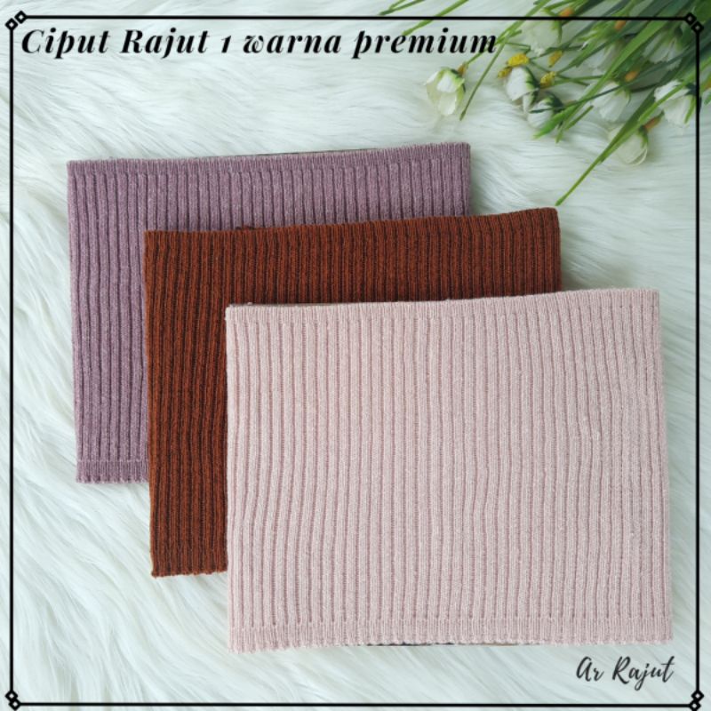 Ciput Rajut 1warna premium polos/inner hijab anti pusing