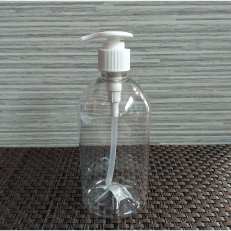 tempat sabun cair plastik 500ml / botol pump 500ml