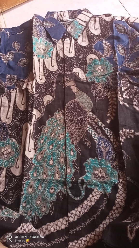 [bisa Cod] Kemeja Batik Pria Lengan Panjang Size M L Xl Xxl Bswart Batik Hrb026