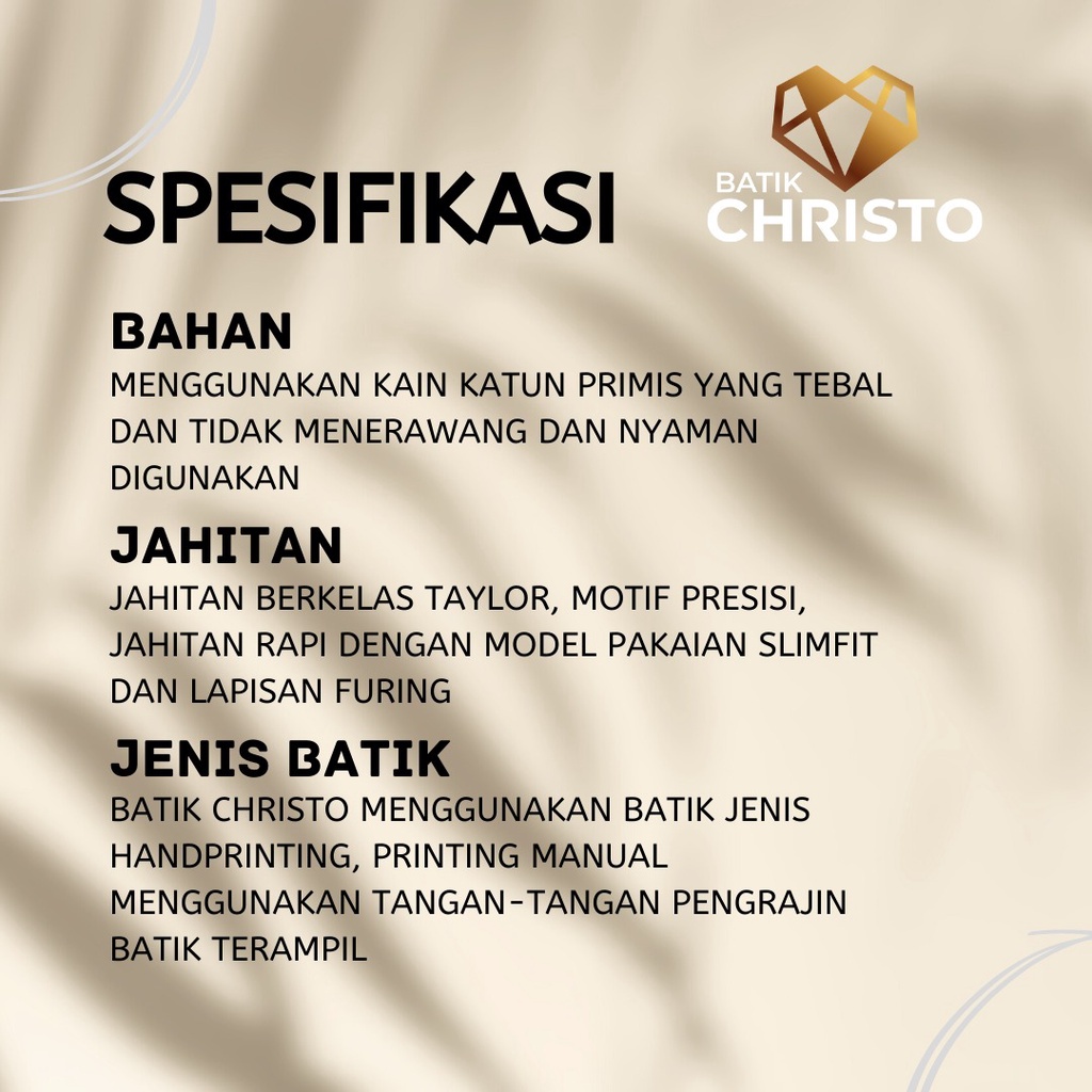 Kemeja Batik Christo Slimfit Premium CHR 371