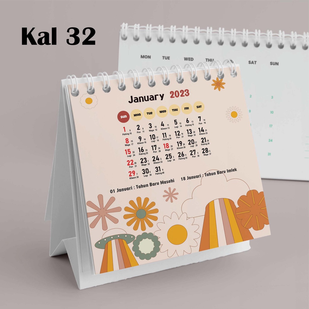 

Hanabi Kalender Mini 2024 / Kalender Meja 2024 Custom KAL32